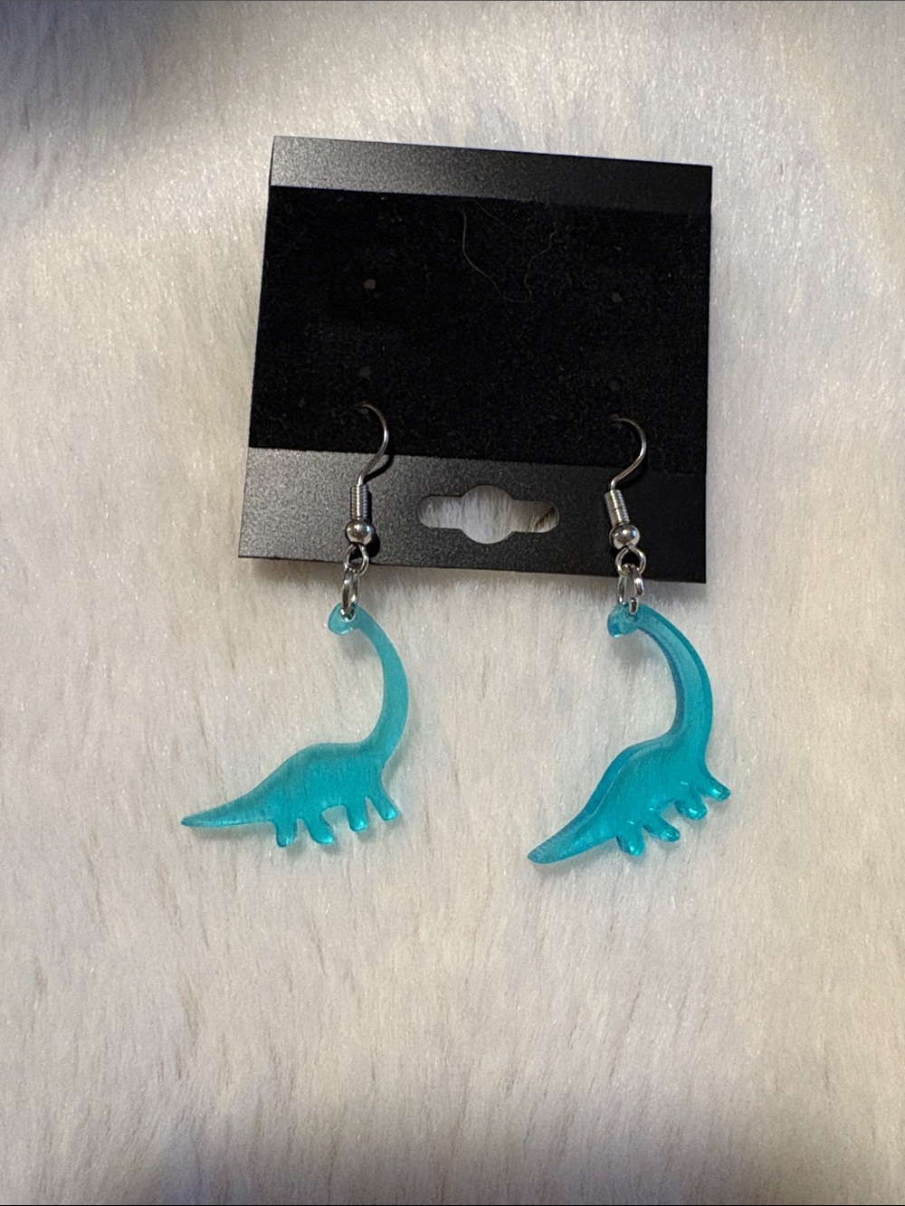 Kids Blue Dinosaur Drop Earrings - Brand: